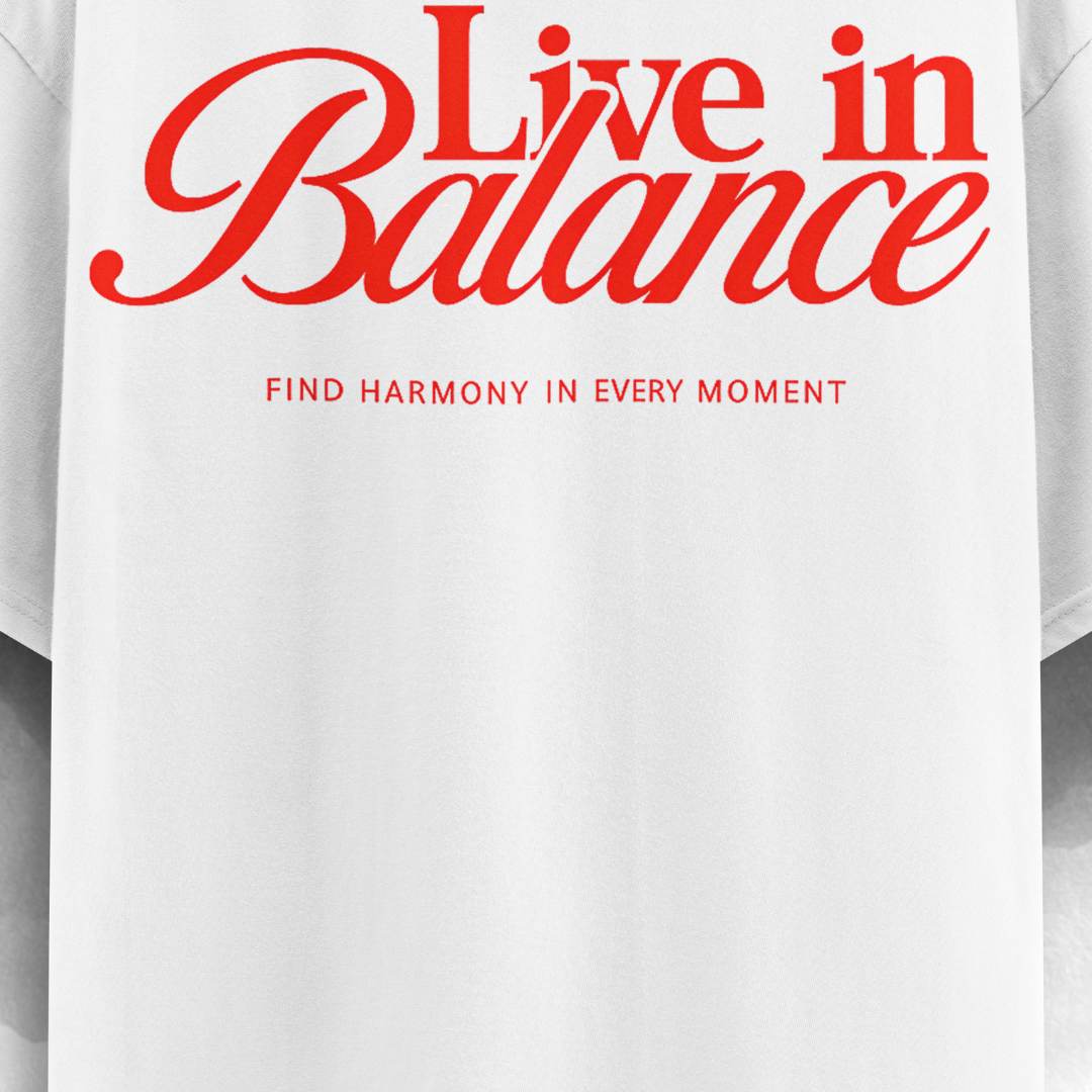 Live in Balance Oversize Unisex Tshirt