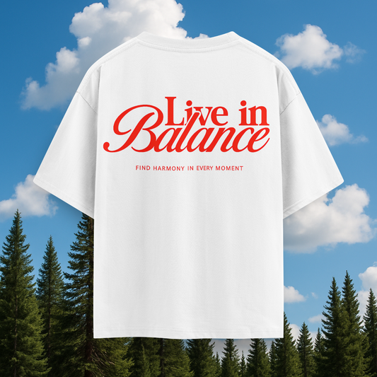 Live in Balance Oversize Unisex Tshirt